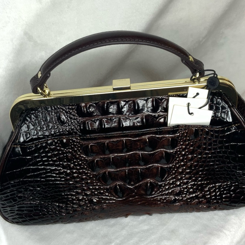 NWT Brahmin Emmett Albertina Embossed Leather Versatile Clutch and Crossbody - Picture 9 of 16